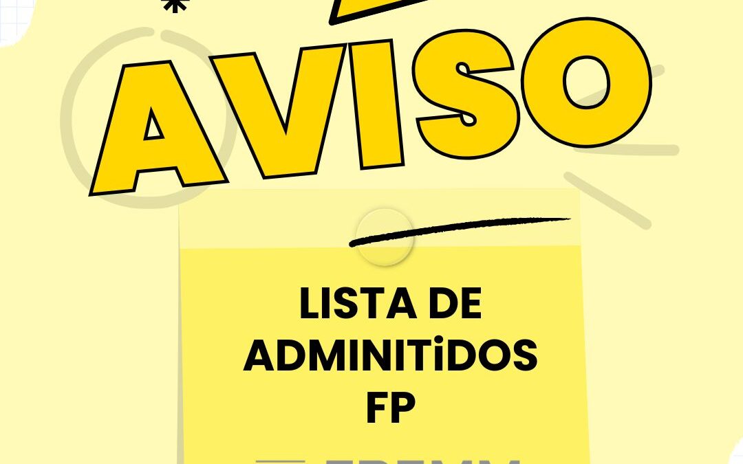 Lista de Admitidos en Formación Profesional